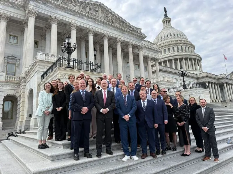 PRINTING United Alliance fly-in group on the steps of the U.S. Capitol